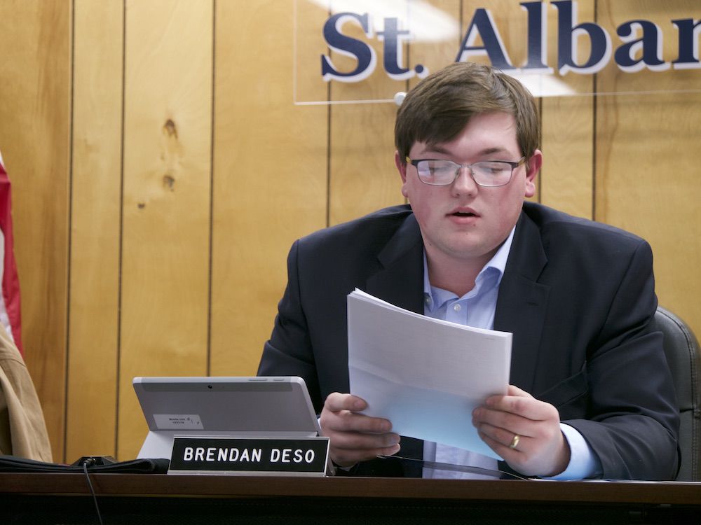 St. Albans Selectboard Chair Brendan Deso, 1-21-2020